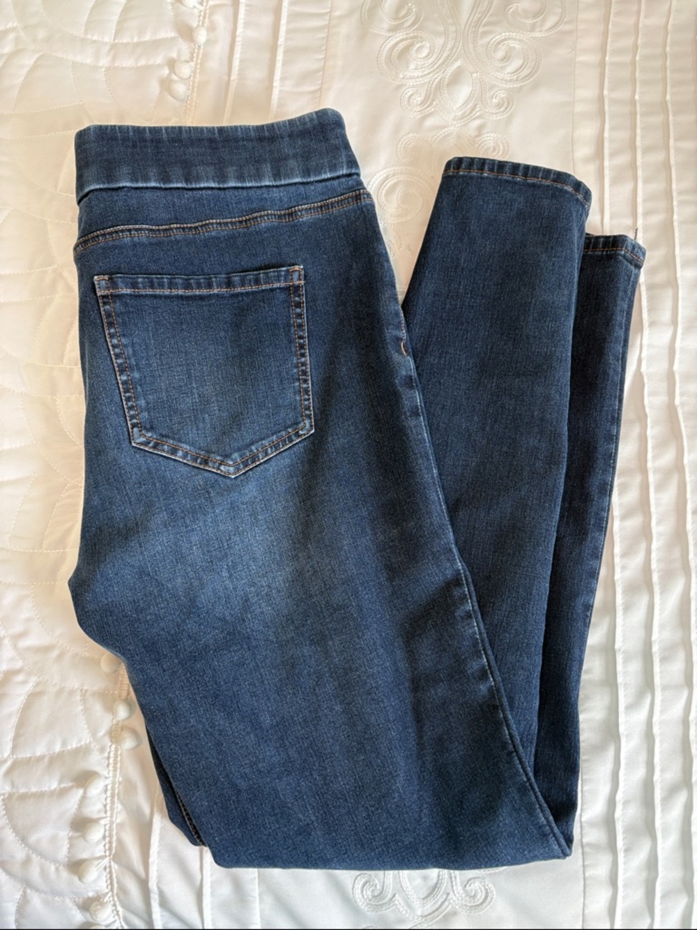 Liverpool Jeans Company Dark Blue Pull-On Stretch Jeggings - Picture 1 of 6